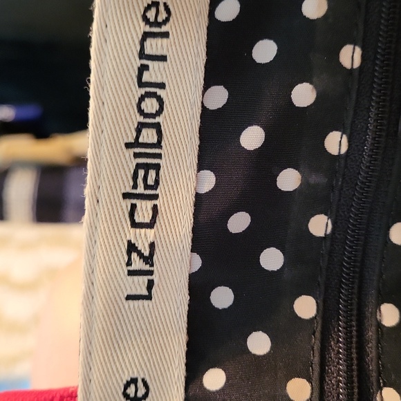 Liz Claiborne Nautical Themed Red & Black Striped Tote Bag, 13.5×11.5×6.5, EUC - Picture 7 of 8